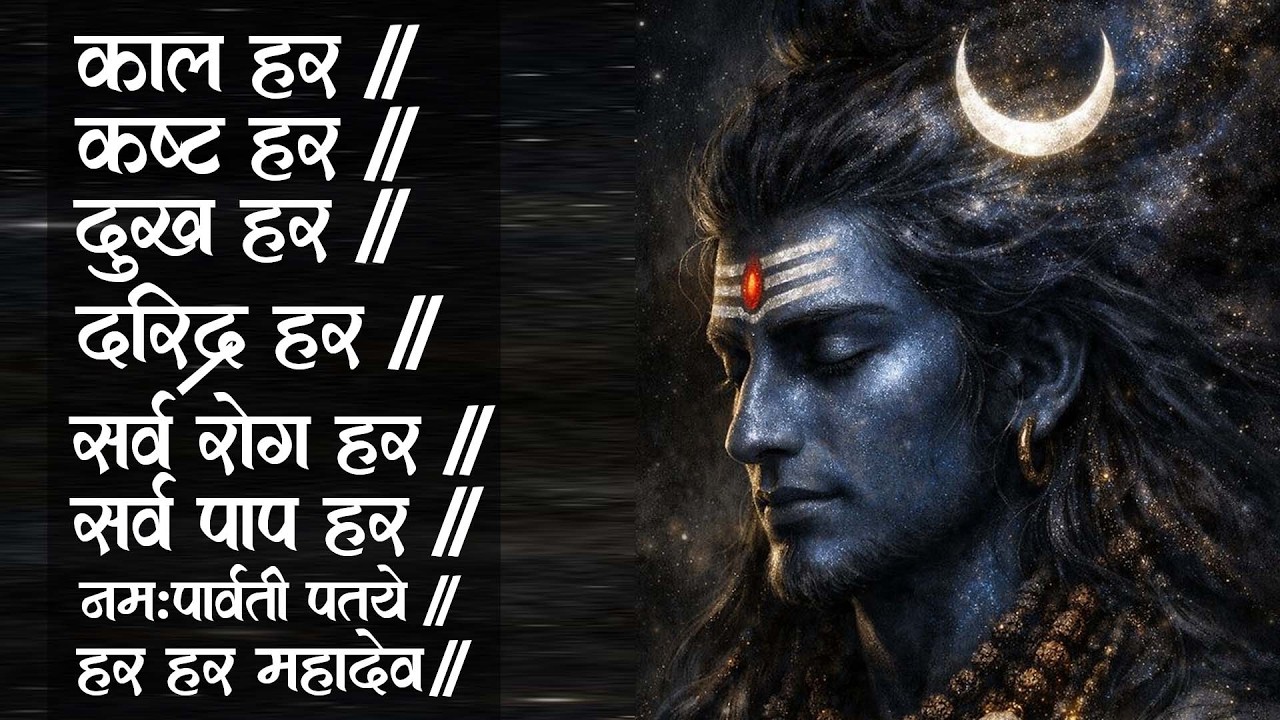 काल हर कष्ट हर दुख हर दरिद्र हर हर हर महादेव || Kal Hara Kasta Hara Dukh Hara Daridra Hara - Mantra