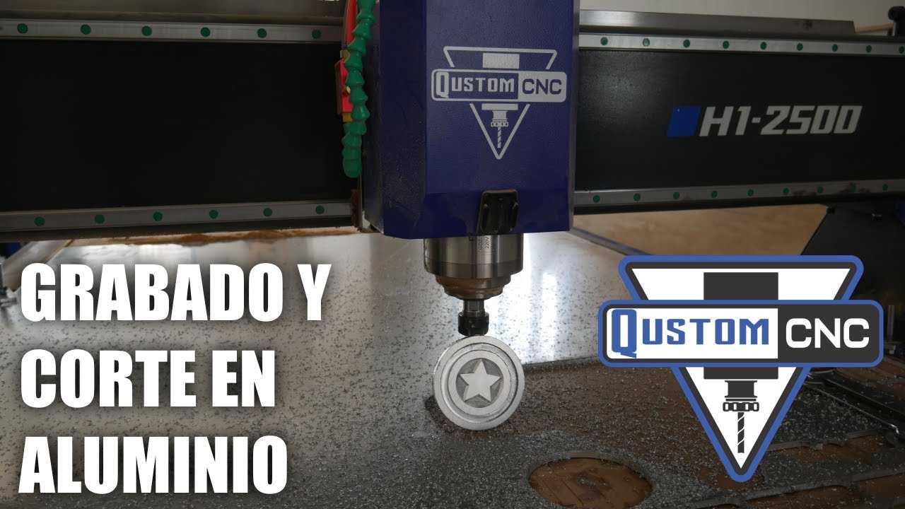 Corte Router Grabado CORTE Y GRABADO DE ALUMINIO CON UN ROUTER CNC | QUSTOM CNC - YouTube
