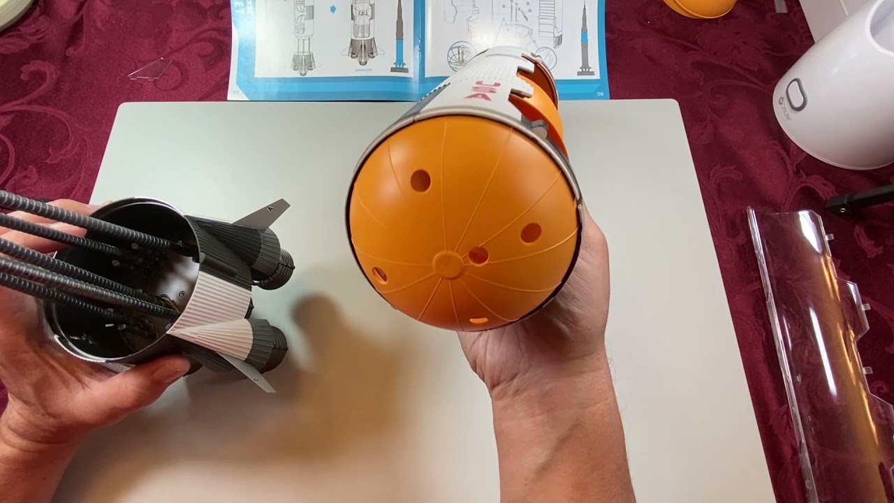 4DMaster Saturn V build video-3 stage-1 LOX and fuel tanks.