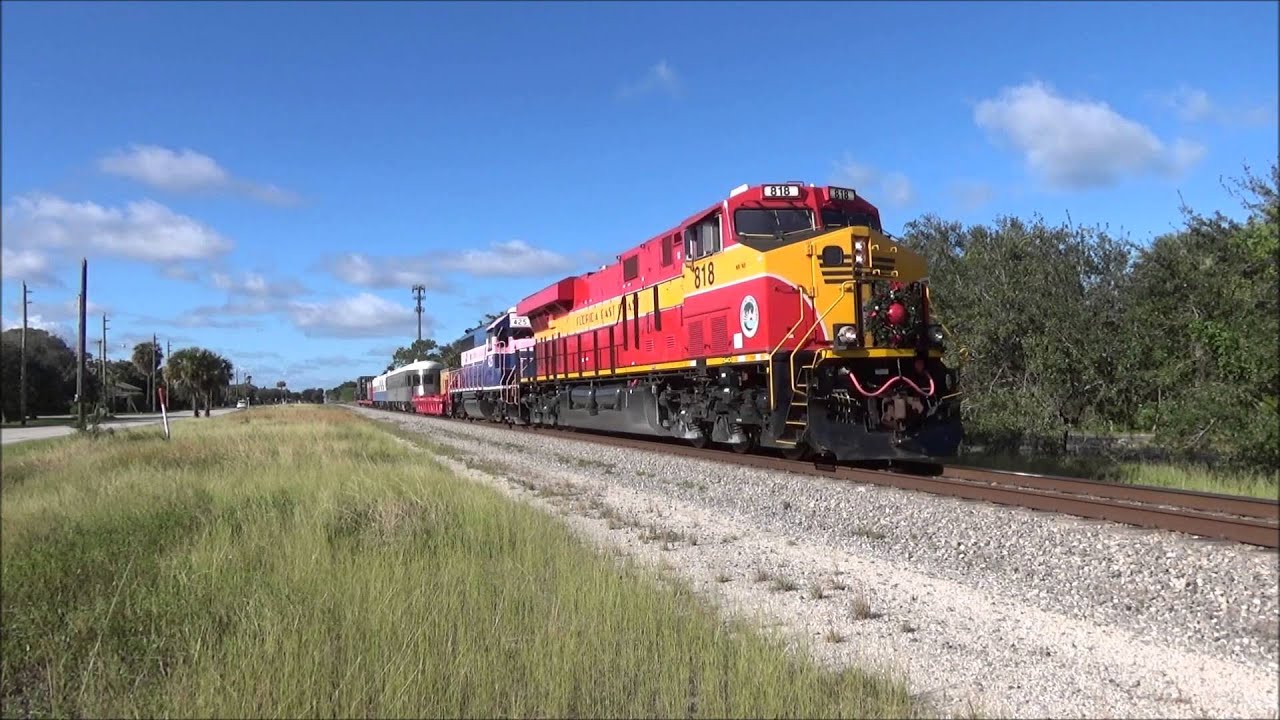 Florida East Coast Christmas Train Chase 2015 - YouTube