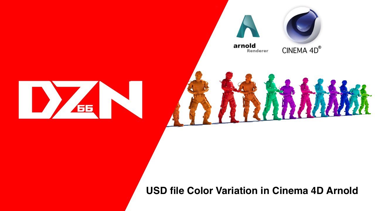 USD file color variation in Arnold Cinema 4d R25 - YouTube