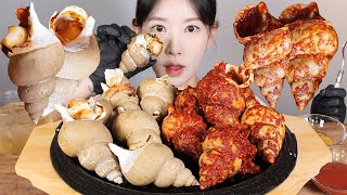 Roast Sea Snail & Spicy Braised Sea Snail  [eating show] mukbang korean food