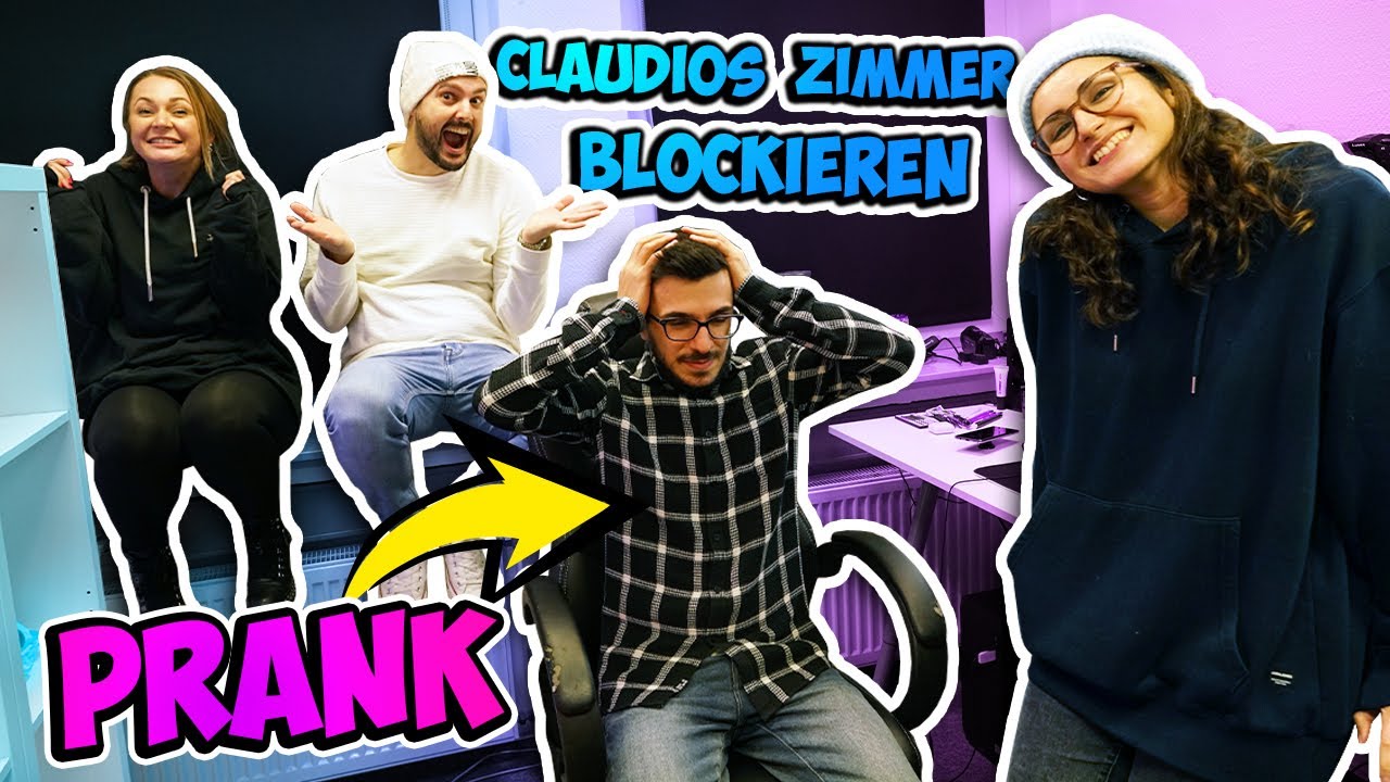 WIR BLOCKIEREN CLAUDIOS STUDIO! Kaans fieser Prank an Claudio! Eva & Felix helfen mit!