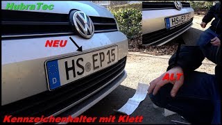 Rahmenloser Kennzeichenhalter / Klett-Car 