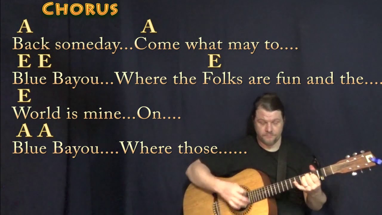 Blue Bayou (Linda Ronstadt) Guitar Lesson Chord Chart with Chords ...