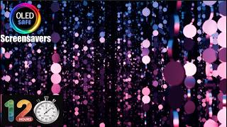 Glowing Bokeh Circle Strands Changing Color - 4K - OLED Safe