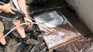 DIY wet blasting steel
