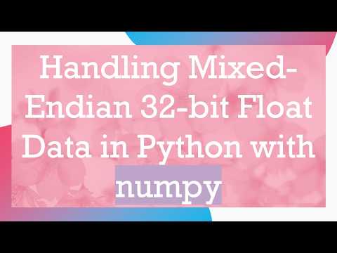 Handling Mixed-Endian 32-bit Float Data in Python with numpy