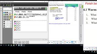 Exponential Regression (precalc)