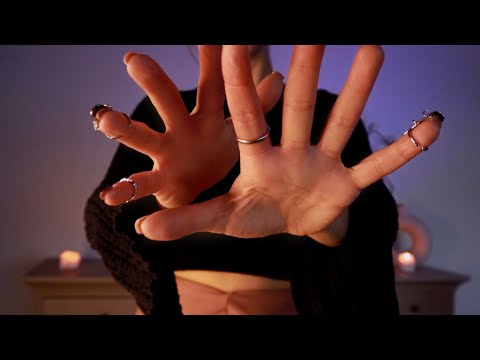 ASMR Positive Affirmations Hand Movements | Unintelligible Whispering, Tongue Clicking
