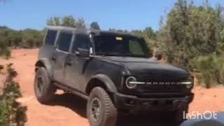 2021 Preproduction Ford Bronco on the trail in Moab Utah with my 1987 Ford Bronco II