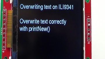 How to overwrite text on the Arduino ILI9341 display
