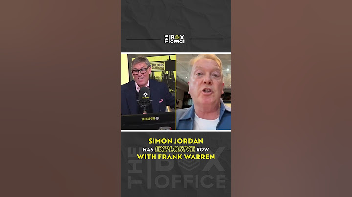 Simon Jordan & Frank Warren GO OFF! Jordan & Warren Had Bust Up Over Tyson Fury!