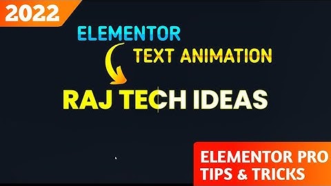 Elementor Text Stroke Slide Animation || WordPress Website || WordPress Elementor Pro Tutorial