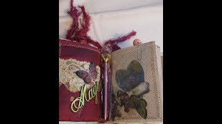 Chunky little junk journal created in vintage plum. A complete flip through