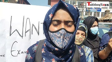 Cluster University students protest in Srinagar, demand online exams. Watch The Video
