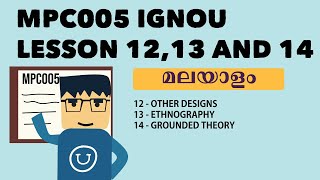 IGNOU MPC-005 Part 5 |  Research Methods informal class Malayalam