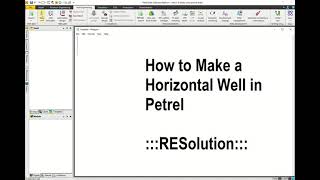 How to Make a Horizontal Well in Petrel