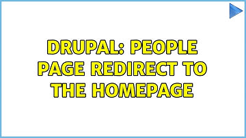 Drupal: People page redirect to the homepage