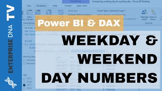 find weekday & weekend day numbers within months - advanced dax