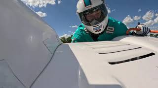 Sidecar Racing- Pilot Dustin Richards with co-pilot Johnny Crown during practice at Talladega