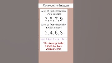 Consecutive Integers | DSAT Math Flashcards