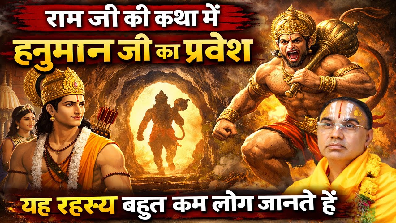 राम जी की कथा में हनुमान जी का प्रवेश – यह रहस्य बहुत कम लोग जानते हैं !  By Swami Raghavcharya Ji