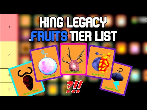 King Legacy/King piece Tier list for fighting SEA BEAST! (Fruits and melee)  