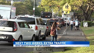 Plan ahead: Heavy traffic expected at UH Mānoa for graduation ceremonies Heavy Traffic Expected For Uh M Noa Commencement