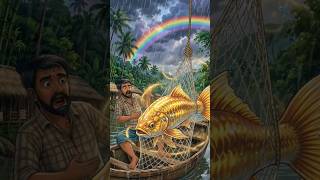 বর্ষার দিনে জেলের জালে ধরা পড়ল রহস্যময় সোনালি মাছ! 😱✨ | Viral Fisherman Story#shorts #funny