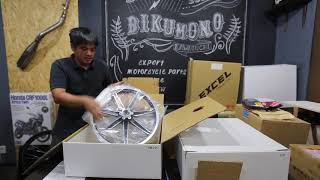 เปิดกล่องล้อแมกวายส์เกียร์(unboxing y's gear wheels for sr400 )