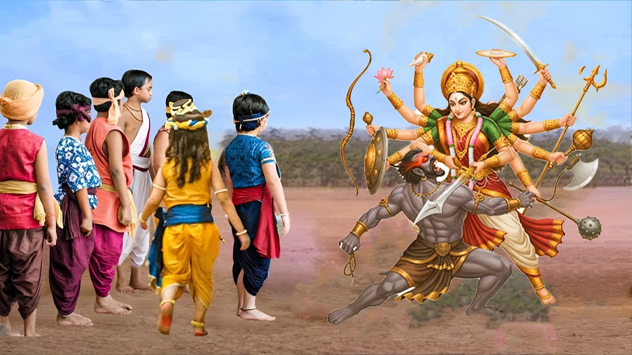 जब मां दुर्गा ने असुरों का किया वध देखा तो डरे बाल कान्हा || Yashomati Maiyaa Ke Nandlala ||