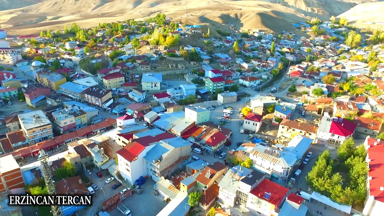 Tercan havadan görüntülendi