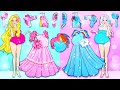 DIY Paper Doll | Pink Rapunzel And Blue Elsa Costume My Little Pony EXTREME Makeover| Dolls Beauty