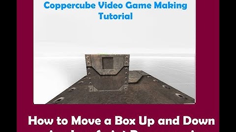 Coppercube Video Game Making Tutorial  - How to Move a Box Up and Down using Javascript Programming