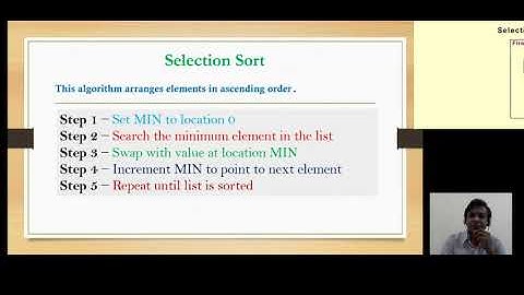 selection sort by Prof.Rakesh Gedam