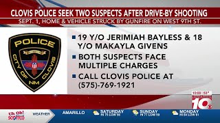Clovis police seek two suspects after drive-by shooting incident