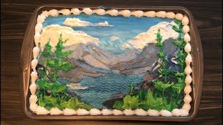 Bob Ross Style Retirement Cake