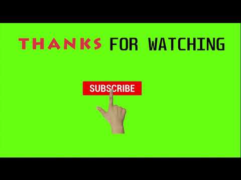 Thanks For Watching - Green Screen ( Copyright free)