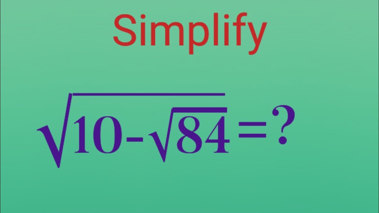 Nice Competitive Maths Simplification Question/Best Simplify - YouTube