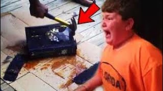 Parents Destroy Kids Electronics Compilation