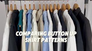 Comparing Button Up Shirt Sewing Patterns