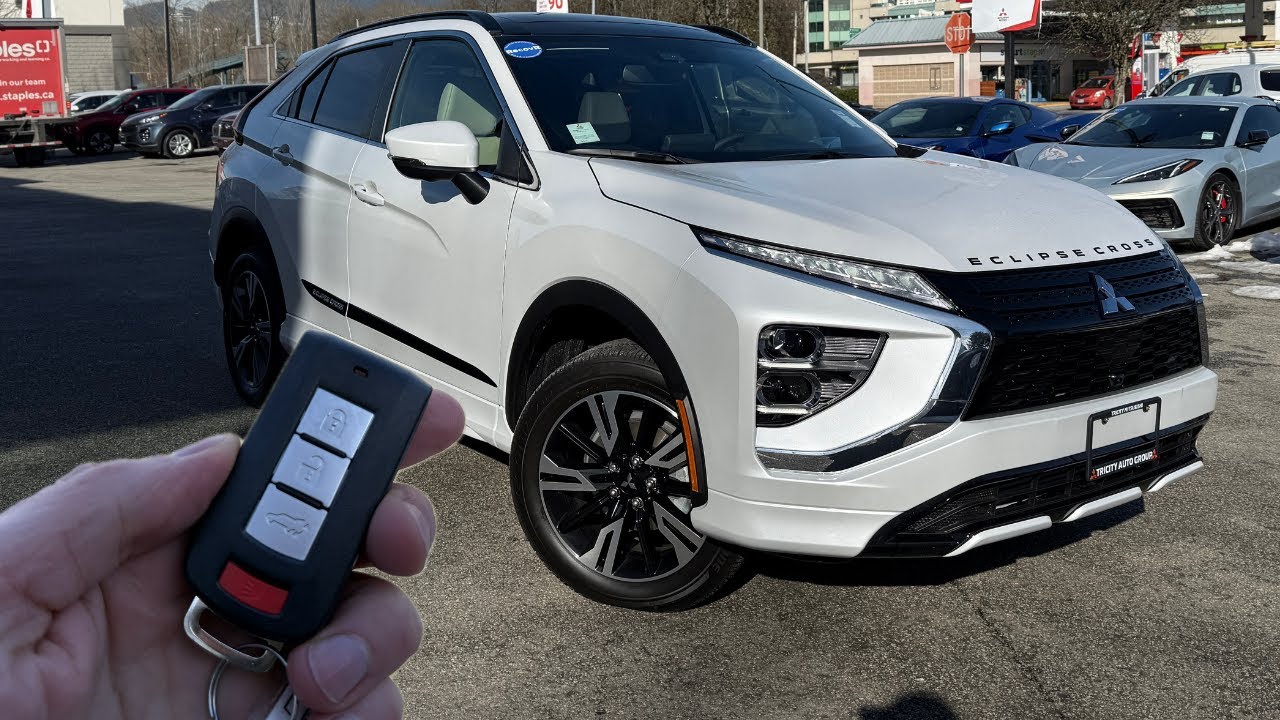 2025 Eclipse Cross - The Best Of The Best - White Diamond GT! With light gray interior.