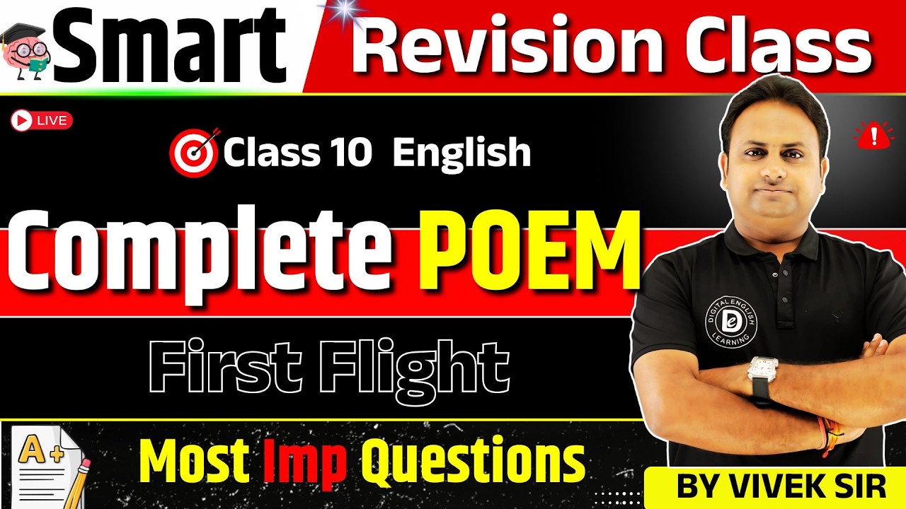 🔴 All Poems One Shot | Class 10 First Flight Complete Revision | Board Exam 2026🔥