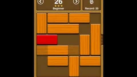 Unblock me beginner 26 3-stars (Challenge)
