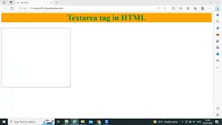 How to use textarea tag in html