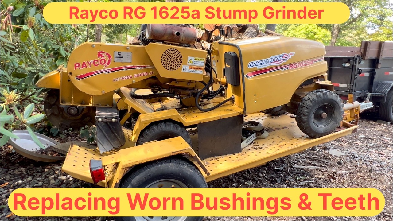 Rayco RG1625A Stump Grinder Maintenance - YouTube