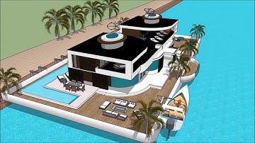 SIMS HOUSEBOAT ISLAND PARADISE HOUSEBOAT DESIGNS IDEAS SIMS 3 SIMS 4 BUILDING Exhibition and expo  L