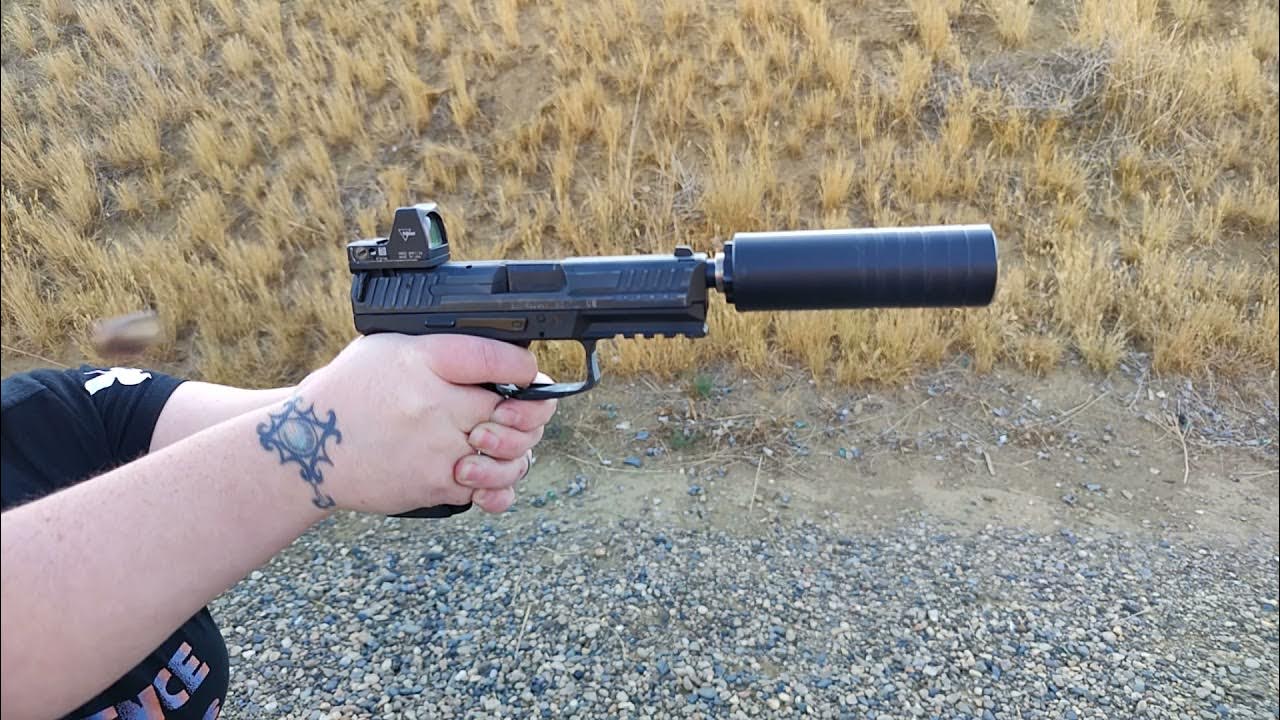 Silencerco Omega 9K on H&K VP9 240fps 1080p slow motion YouTube