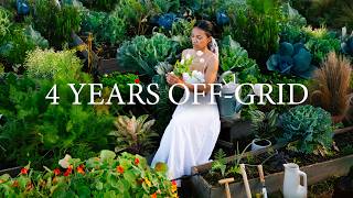 4 YEARS OFF GRID | Everything I Harvested & Cooked from My Off Grid Tiny House Garden